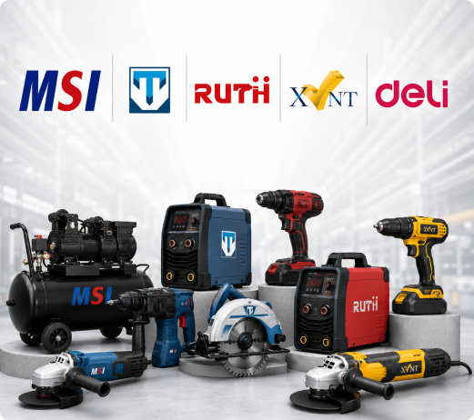 Industrial machinery and tools display